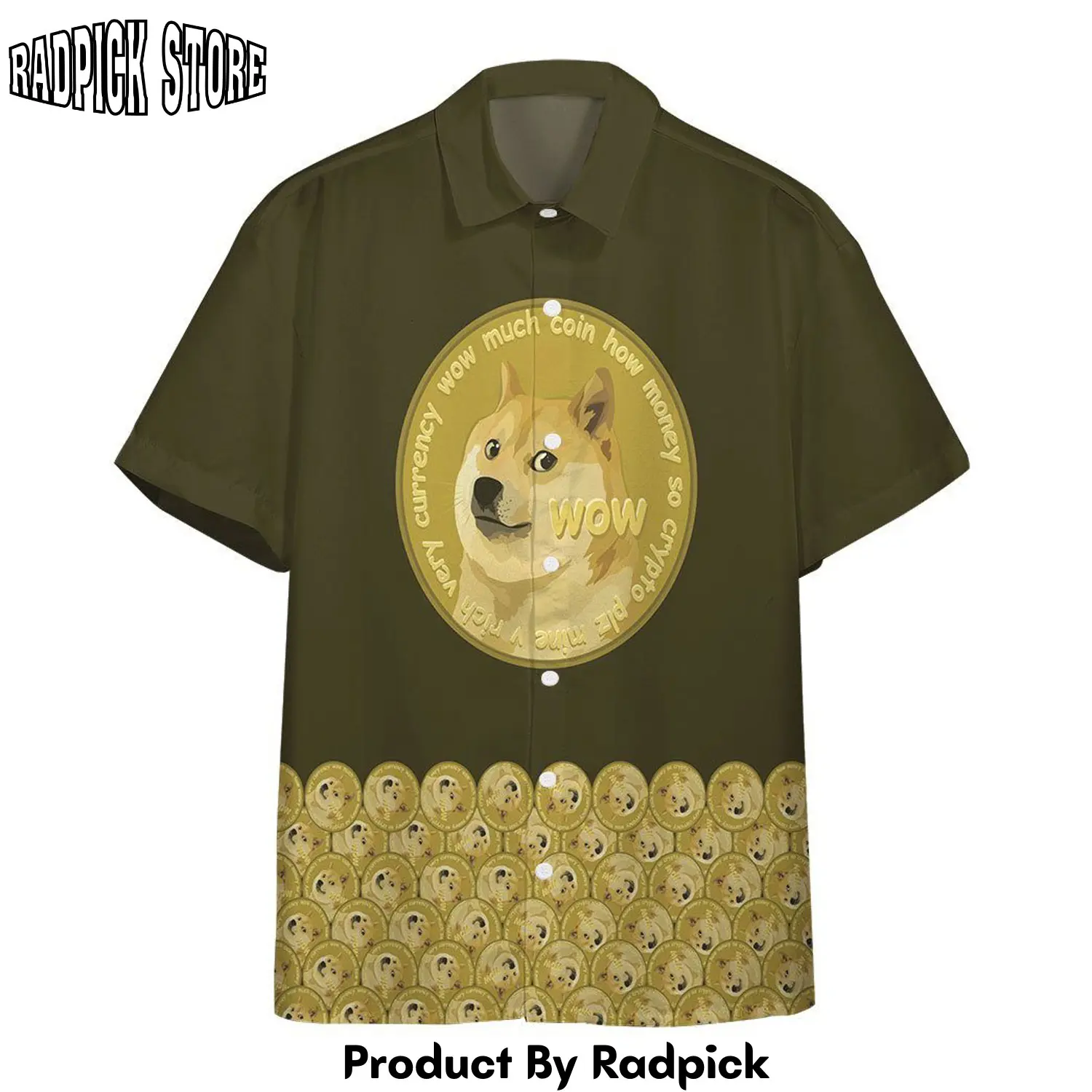 Radpick 3d lucky dogecoin custom hawaii shirt rp292586